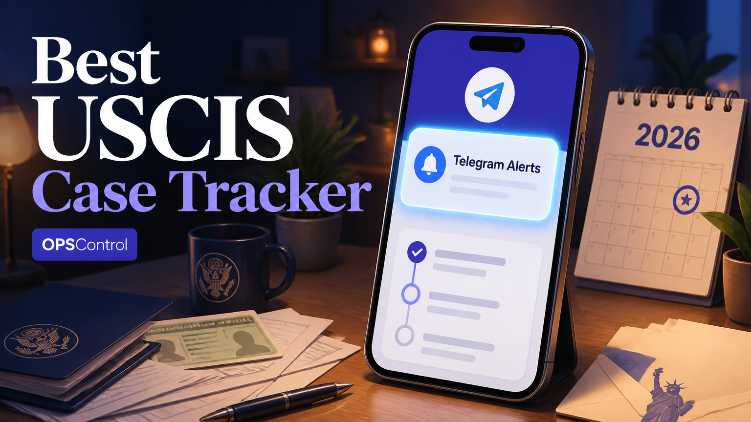 Melhor Rastreador de Caso do USCIS com Alertas no Estilo Telegram